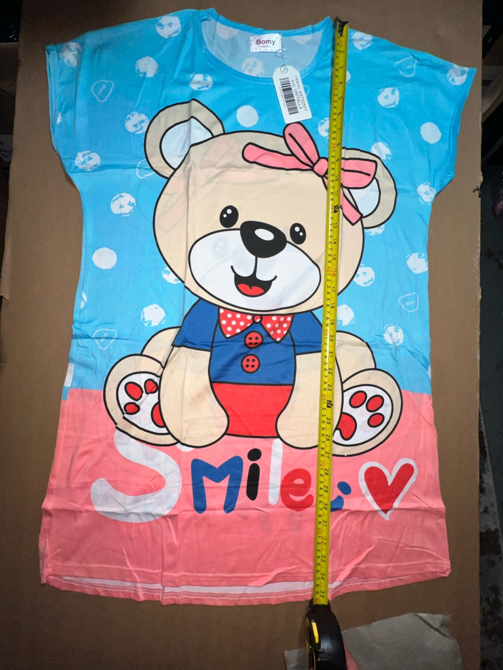 Kids' Blue & Pink Teddy Bear Sleep Tee Pajamas